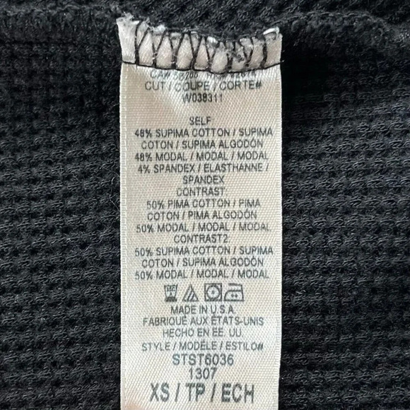 Splendid Cardigan Sz XS  Open Front Hoodie Asymmetric Supima Blend Black - Picture 7 of 10